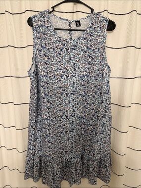 SHEIN Blue Floral Midi Dress